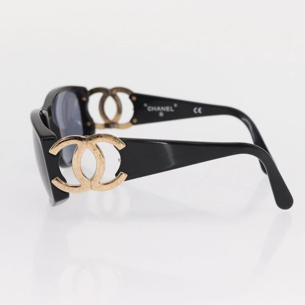 CHANEL Sunglasses plastic Black CC Auth BA9021 - Picture 7 of 14